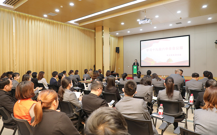 綠之韻集團黨委開展主題活動學習貫徹黨的十九屆六中全會精神