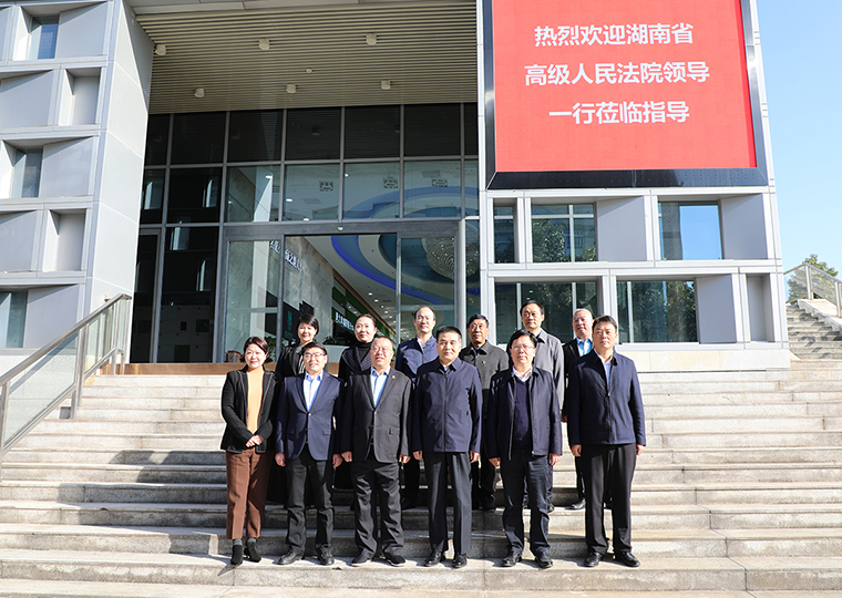 湖南省高級人民法院黨組書記、院長田立文一行蒞臨綠之韻調(diào)研指導(dǎo)